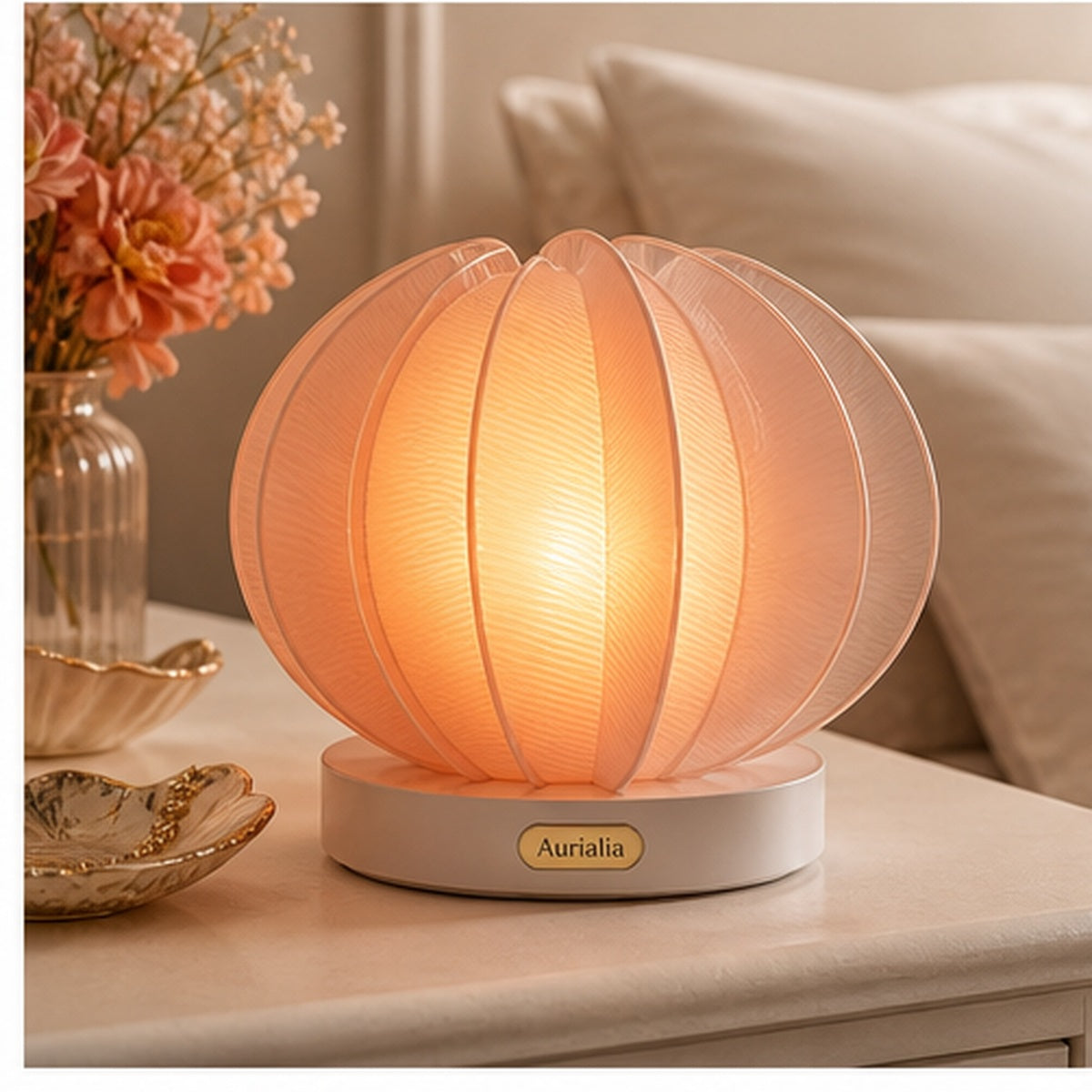 Aurialia Coral Sunrise Orb Lamp