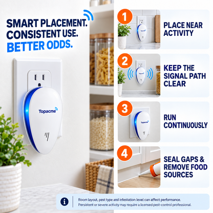 Topacme realistic-use guidance for placement, continuous use and home sanitation