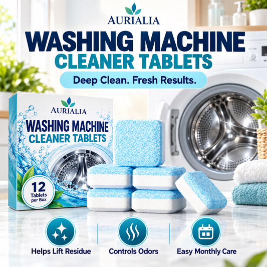 Aurialia washing machine cleaner tablets – 12 tablets per box