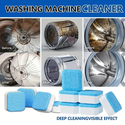 Washing machine drums before and after cleaning