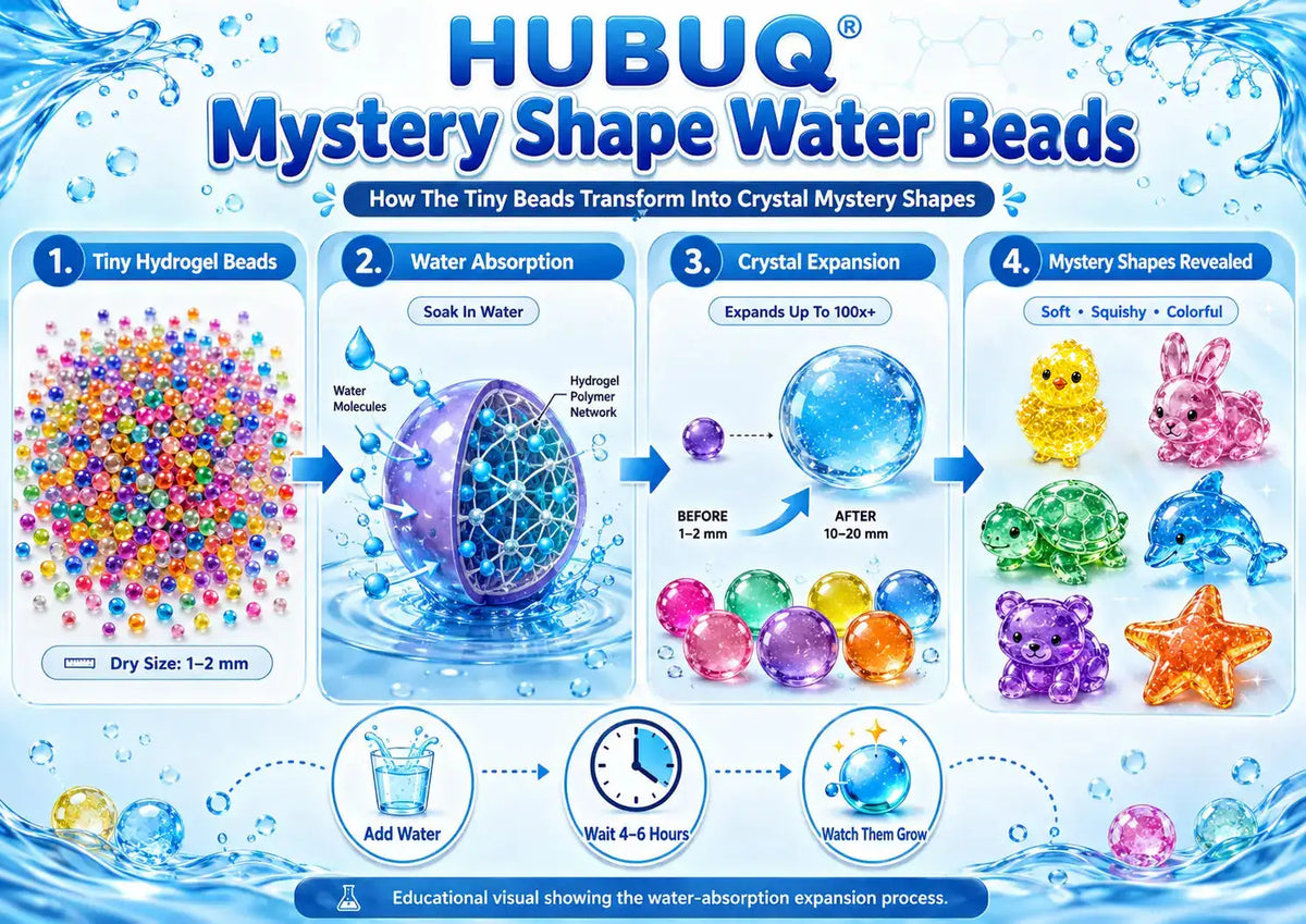 HUBUQ® Magic Grow Surprise Shape Water Beads