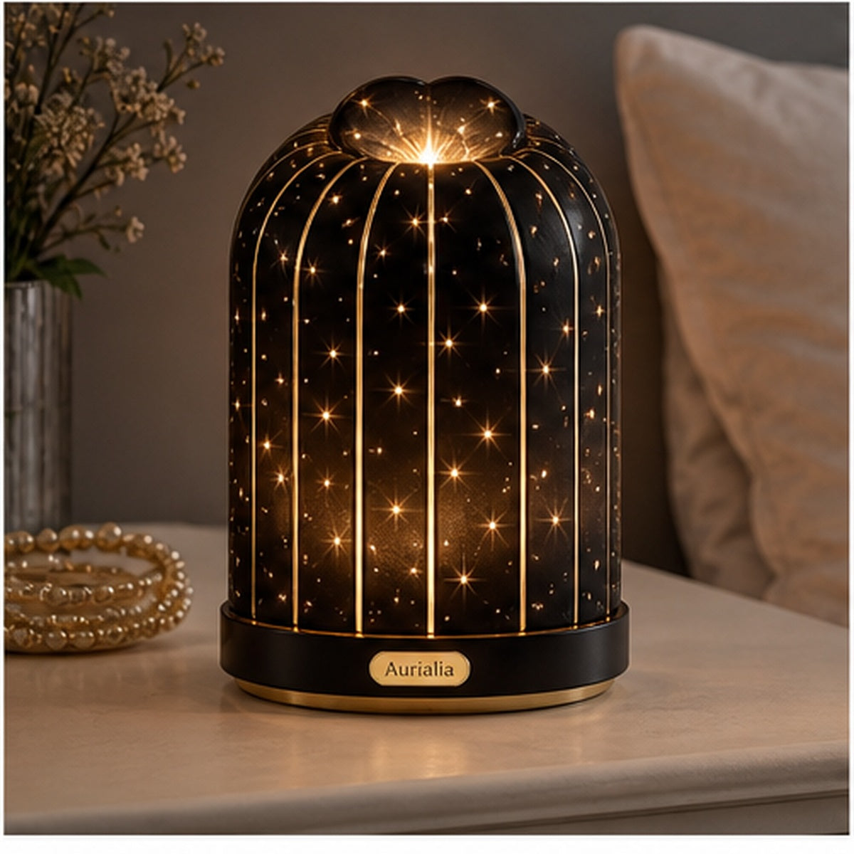 Aurialia Black Gold Constellation Lantern