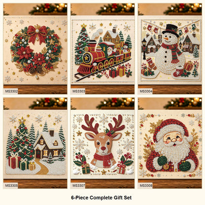 6-Piece Complete Gift Set Christmas pearl diamond art bundle