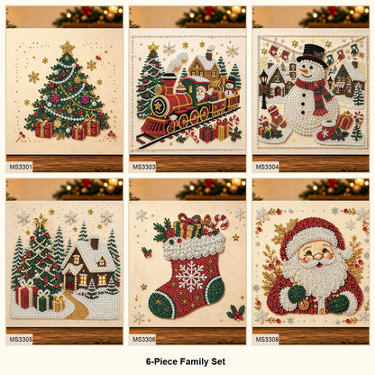 6-Piece Family Set Christmas pearl diamond art bundle