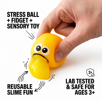 Puking Ball sensory toy with reusable slime